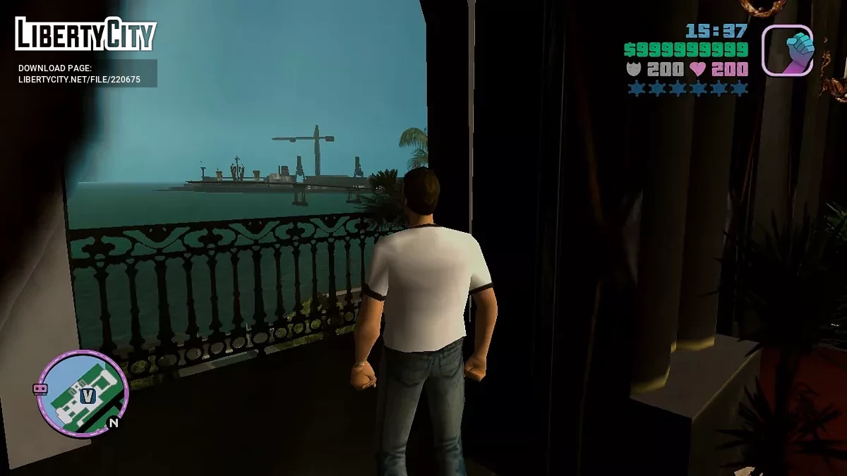 Видимый балкон внутри особняка Диаса/Томми / GTA Vice City