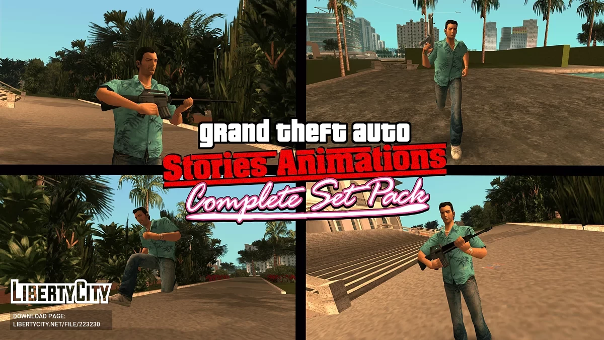 Полный пак анимаций из LCS и VCS / GTA Vice City