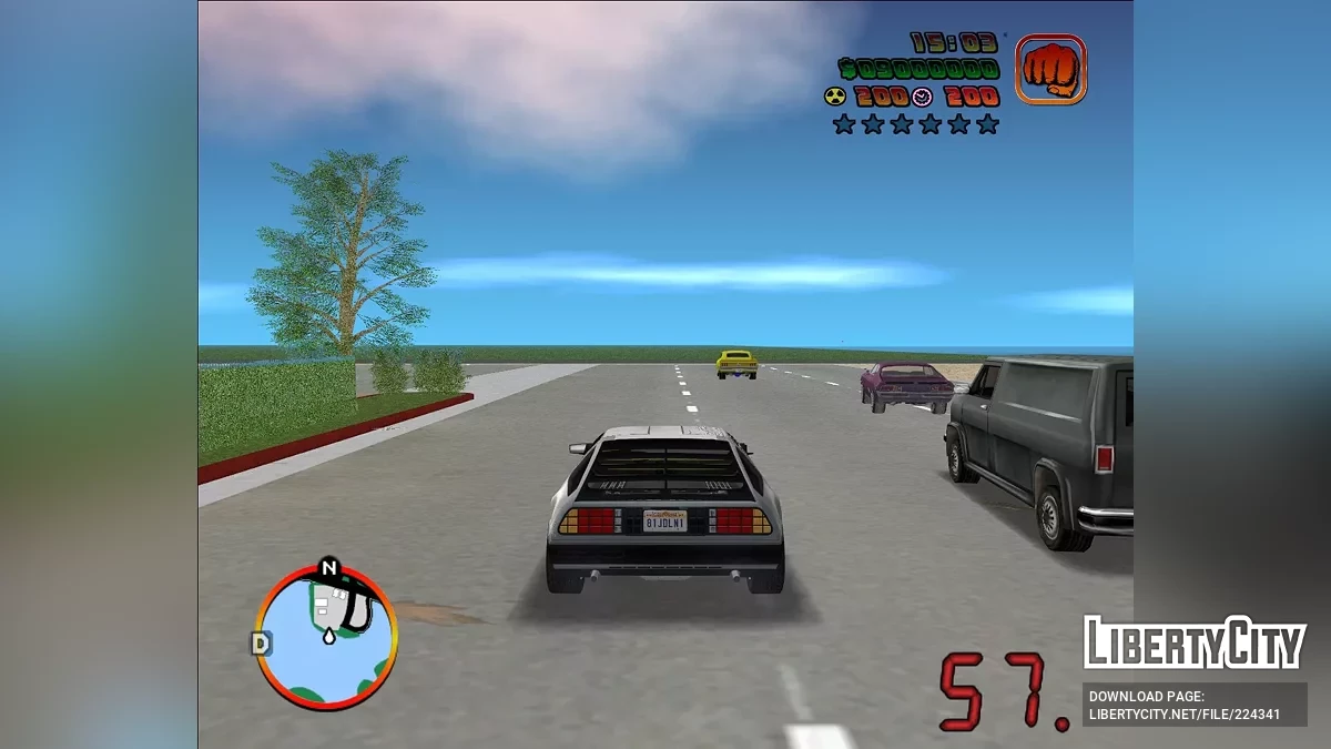 Трафик для мода GTA Vice City: Back To The Future 0.2F R2 / GTA Vice City