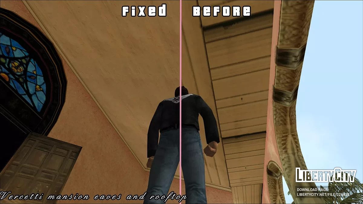 Ремонт карнизов и крыши особняка Версетти / GTA Vice City