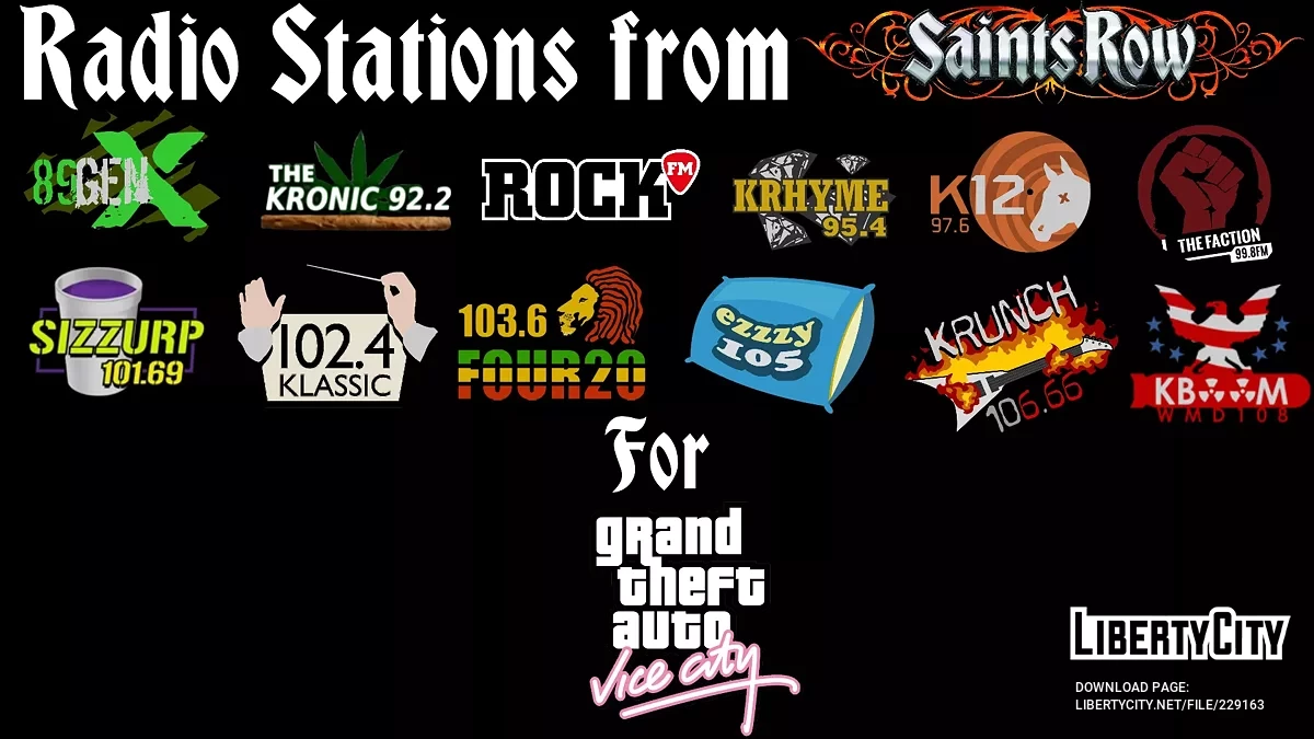 Radio Stations from Saints Row (2006) / GTA Vice City