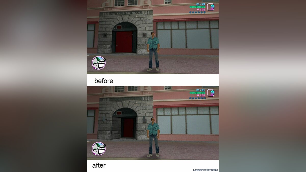 Detailed entrances of Harrison's Hotel for GTA Vice City - Картинка #3