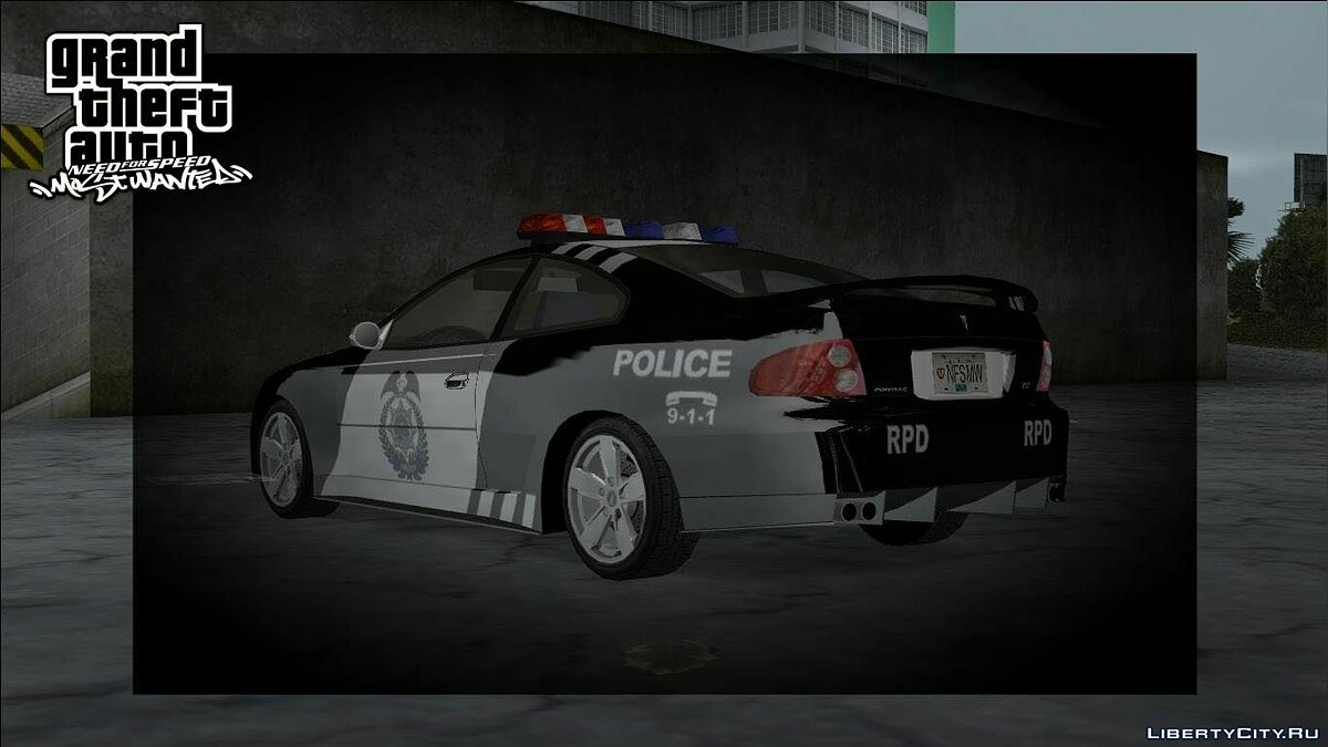 NFSMW Pontiac GTO Cop для GTA Vice City - Картинка #1