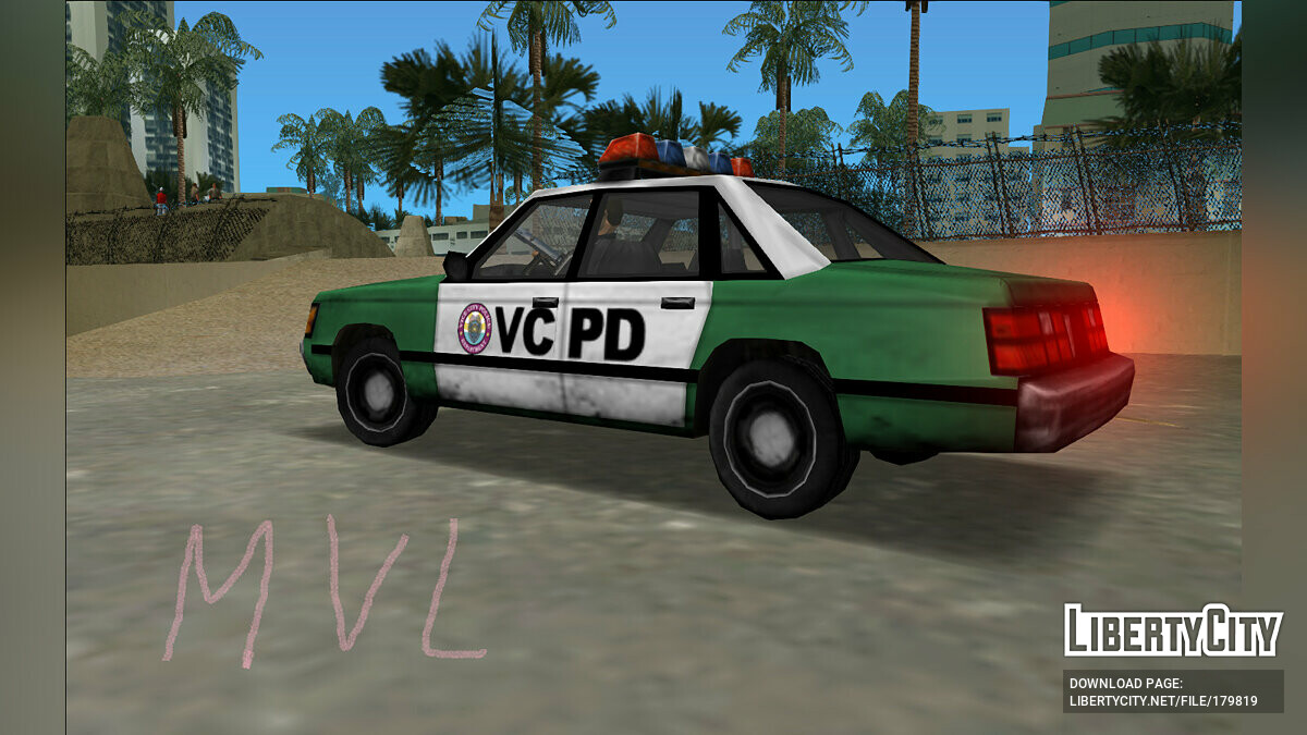 Скачать Изменённые декали для полицейской машины для GTA Vice City