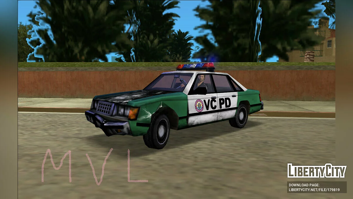 Изменённые декали для полицейской машины / GTA Vice City