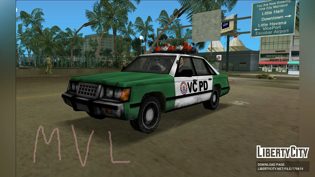 Изменённые декали для полицейской машины / GTA Vice City