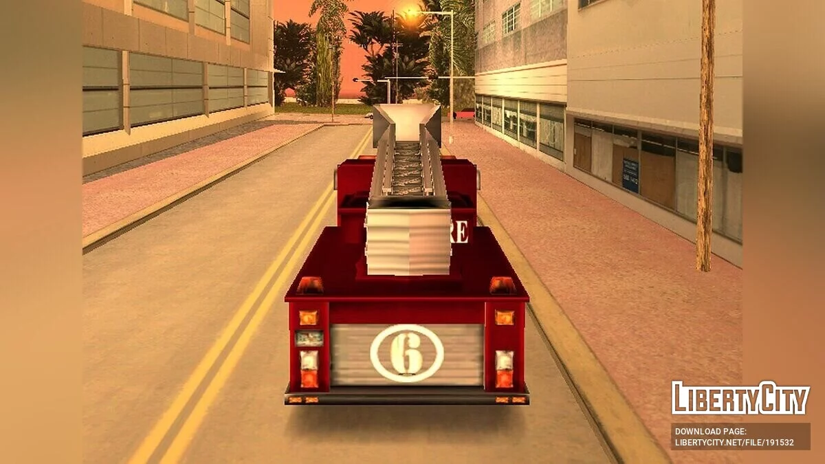 Пожарная машина со спасательной лестницей / GTA Vice City