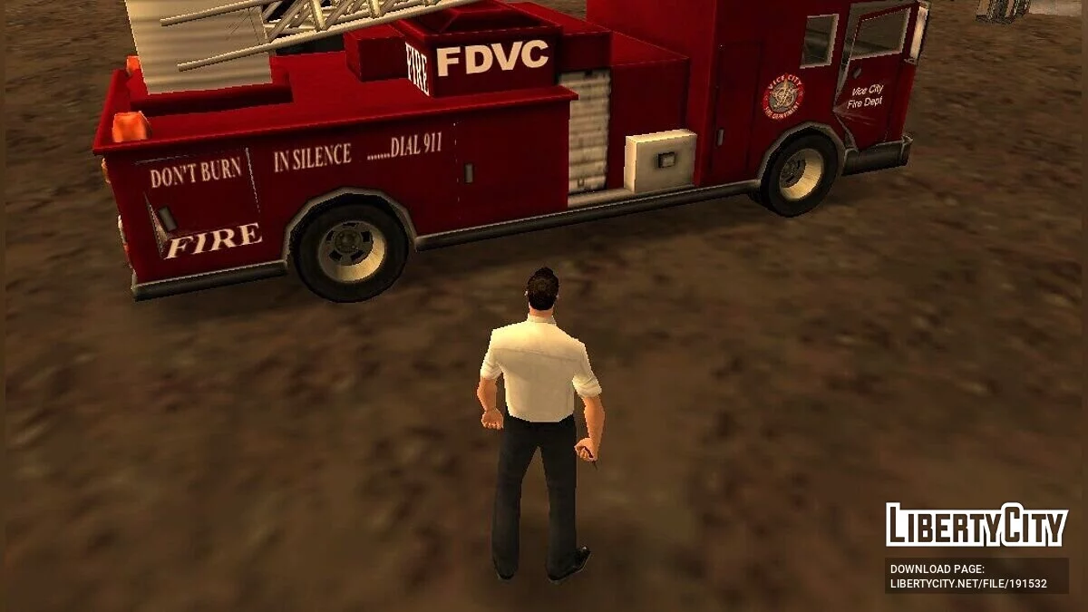 Пожарная машина со спасательной лестницей / GTA Vice City