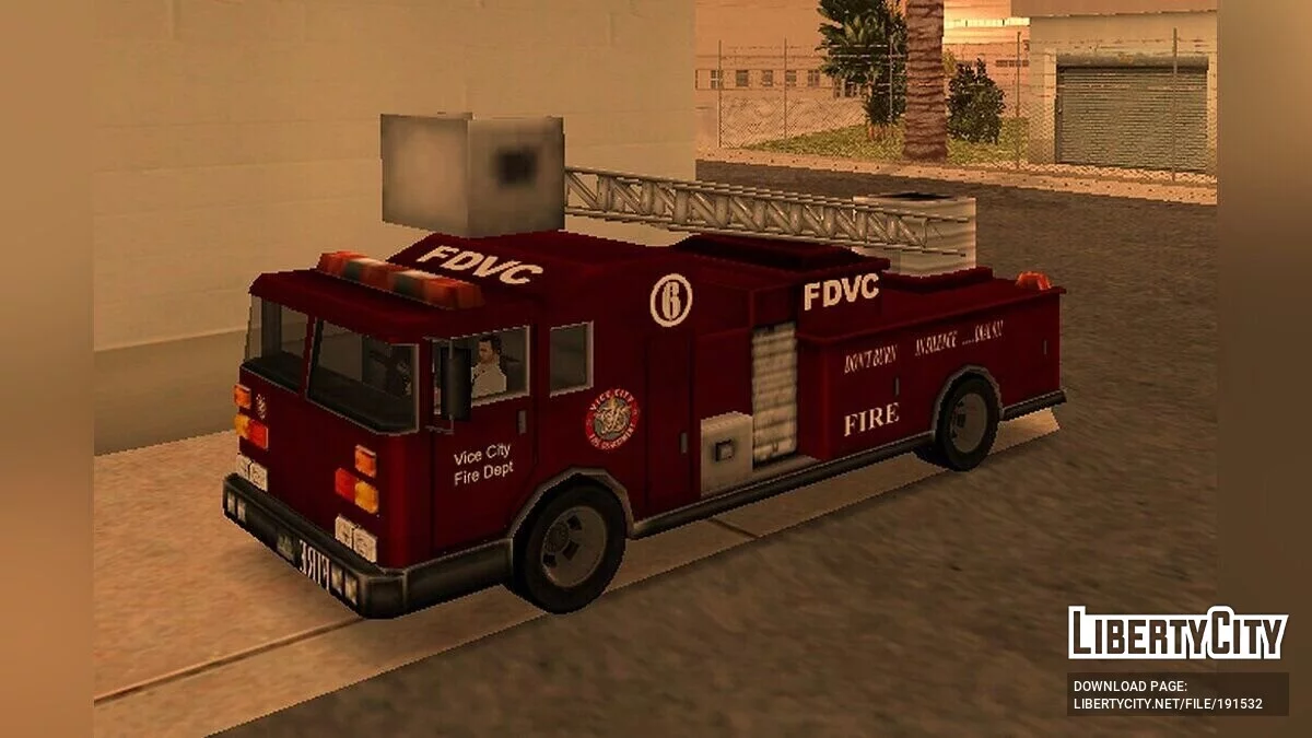 Пожарная машина со спасательной лестницей / GTA Vice City
