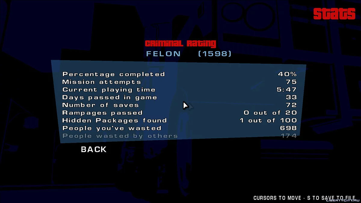 Все сохранения миссий для GTA ReLCS / GTA Vice City