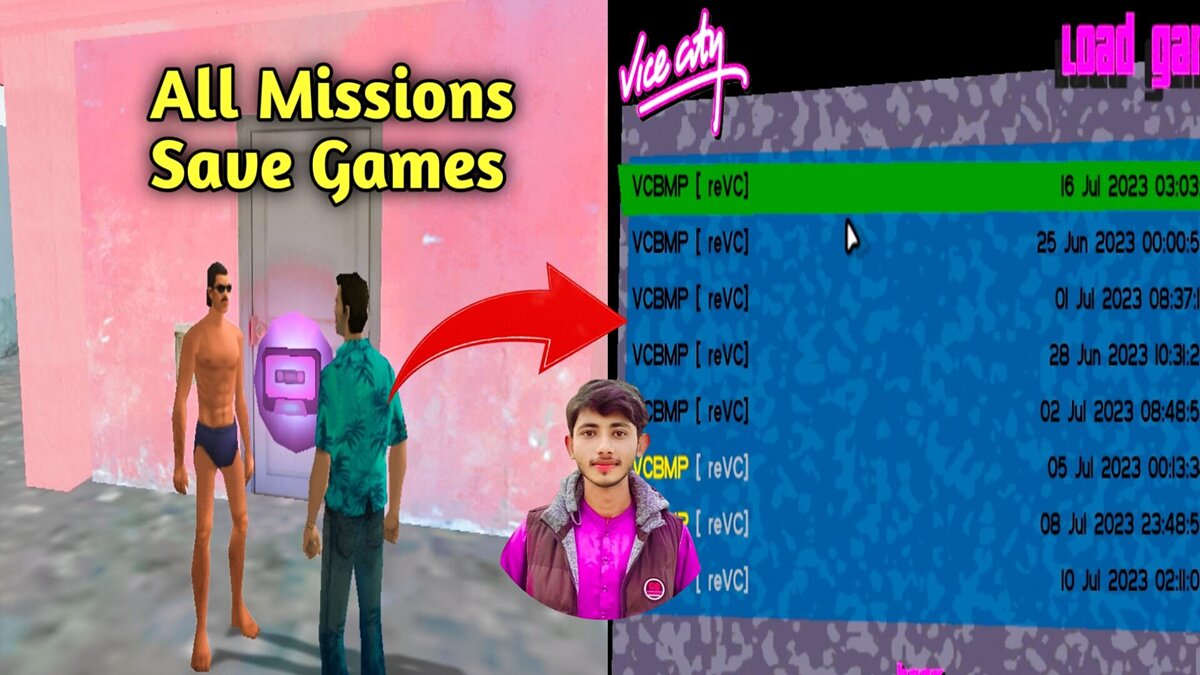 Скачать Сохранения после всех миссий Vice City Big Mission Pack(reVC) для GTA  Vice City