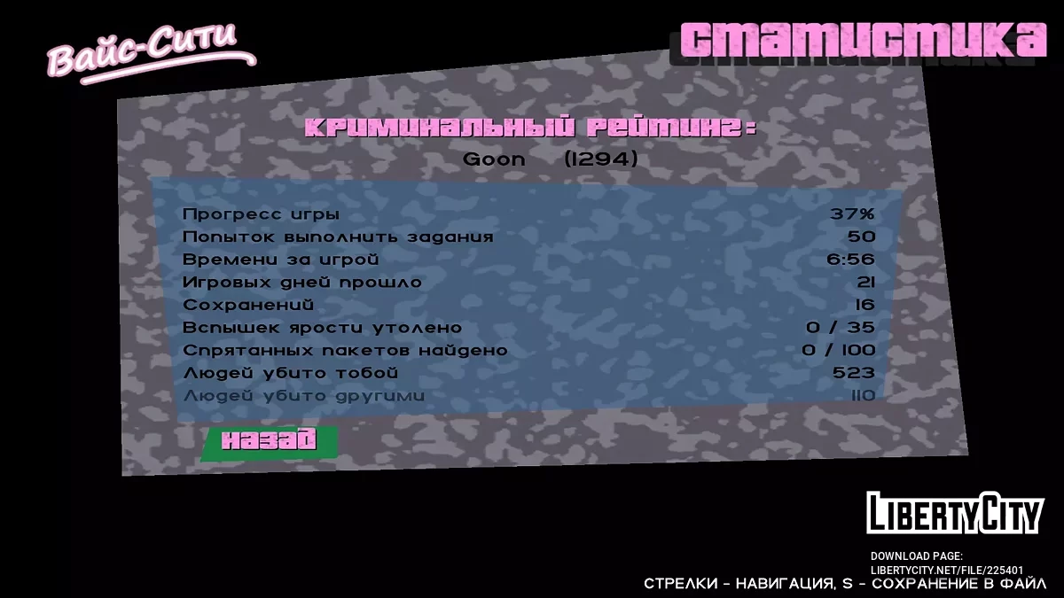 37.66% - Пройден только сюжет / GTA Vice City