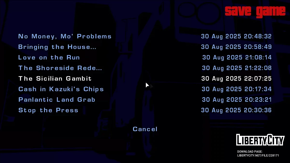 GTA ReLCS 6.0 - Storyline Missions Save Pack / GTA Vice City