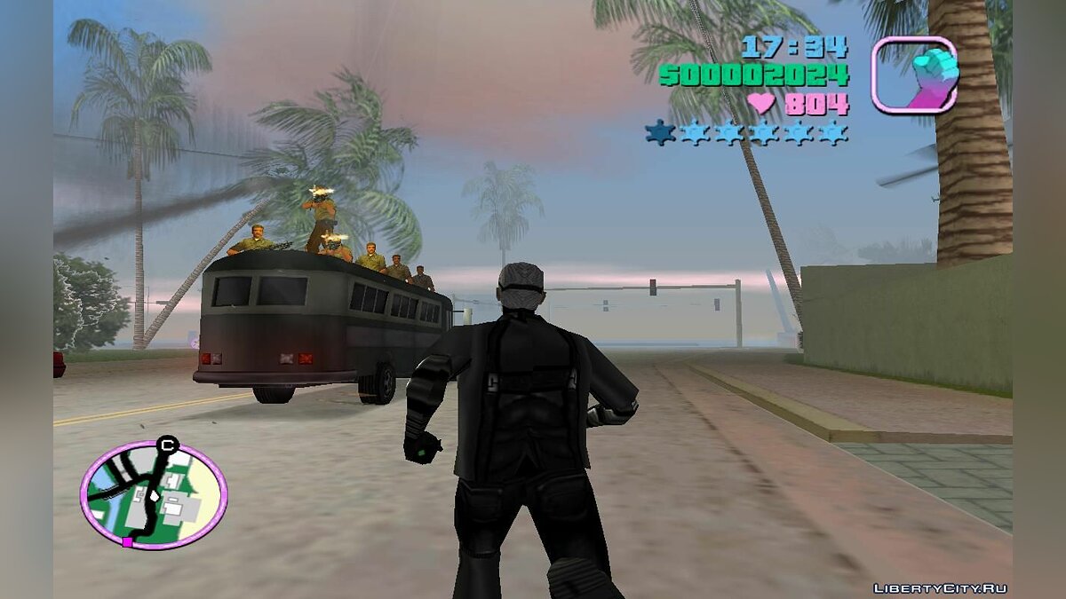Тюремные автобусы, перевозящие заключённых с патрульными внутри (VC) 2.0 для GTA Vice City - Картинка #1