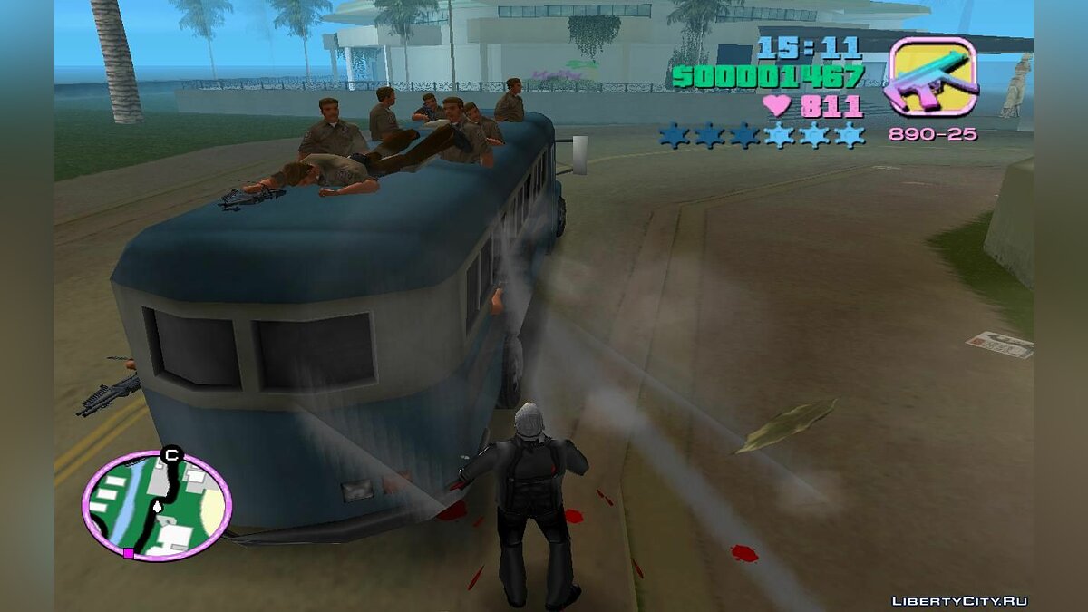 Тюремные автобусы, перевозящие заключённых с патрульными внутри (VC) 2.0 для GTA Vice City - Картинка #5