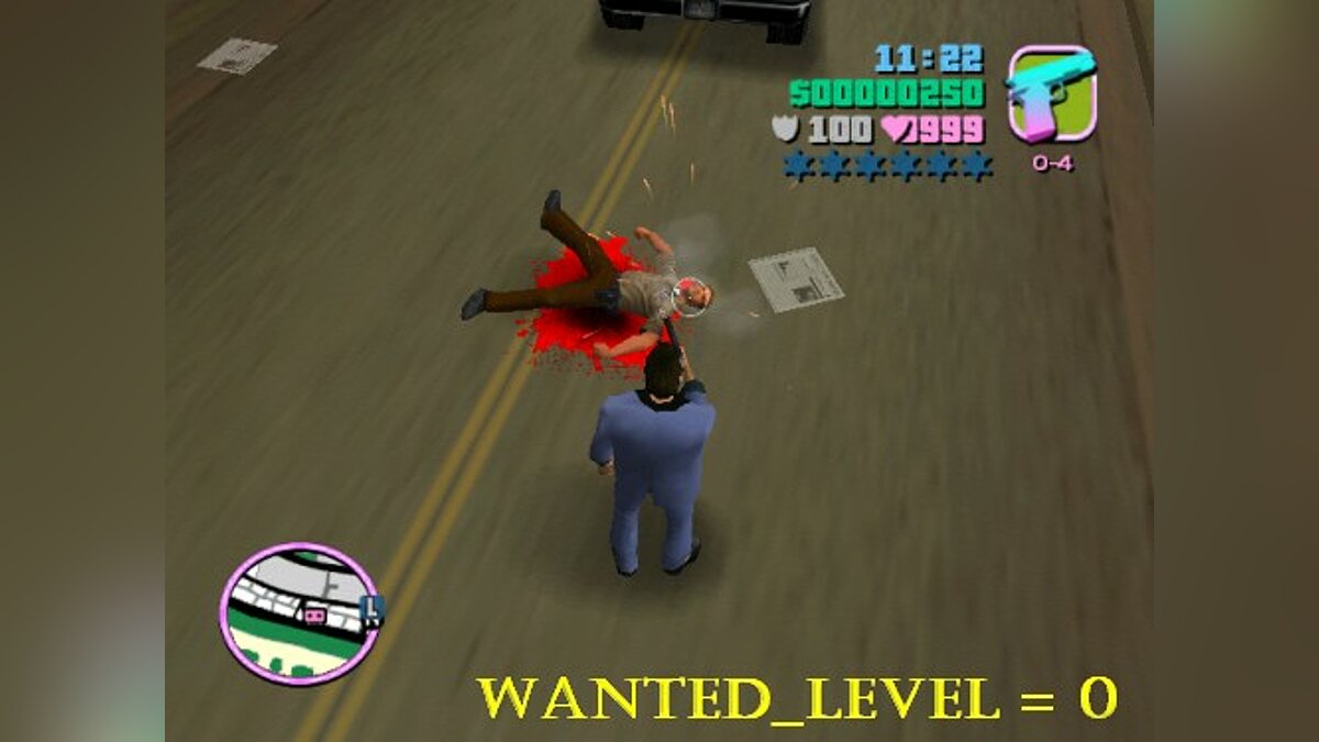 Wanted Level = 0 for GTA Vice City - Картинка #1