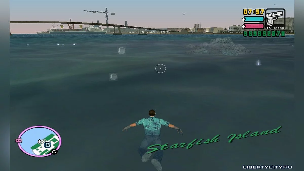 Плавание в GTA VC с новой анимацией / GTA Vice City
