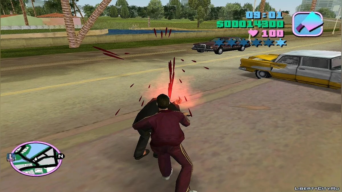 Отрубание головы холодным оружием / GTA Vice City