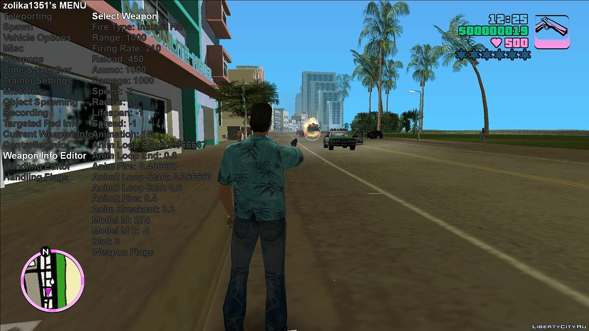 Скачать Zolika1351's VC Trainer/Mod Menu для GTA Vice City