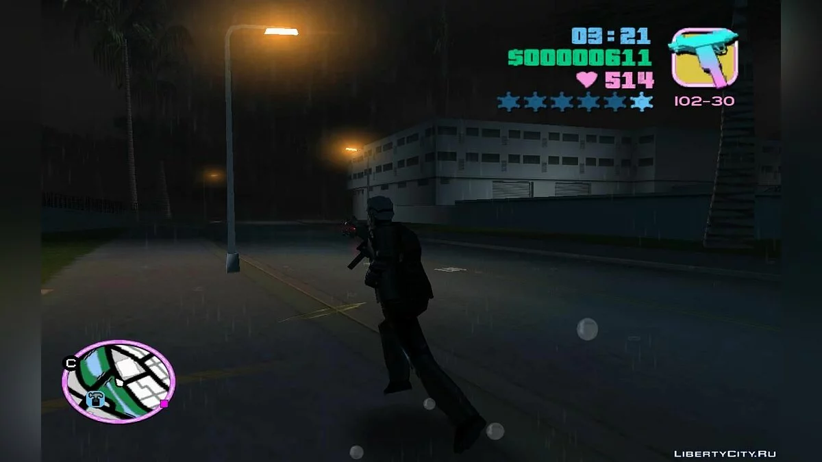 Бесконечный бег и регенерация здоровья за преступления (VC) 1.0 / GTA Vice City