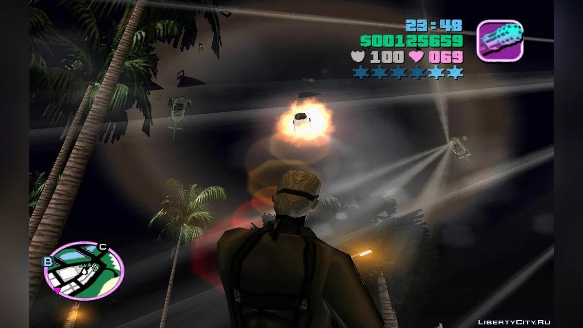 Эскадрилья полицейских вертолётов с миниганами (VC) 1.4 / GTA Vice City