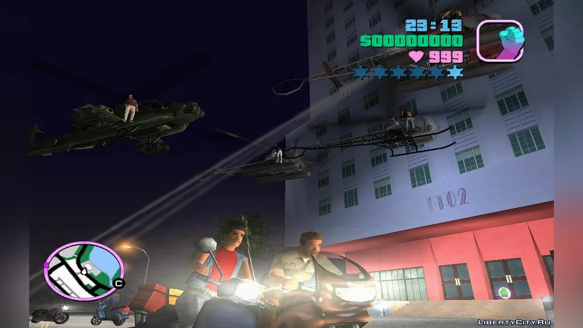 Оживлённые дороги с вертолётами и мотоциклами (VC) 7.1 / GTA Vice City