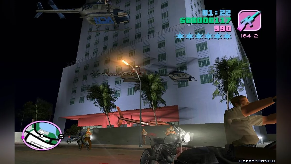 Оживлённые дороги с вертолётами и мотоциклами (VC) 7.1 / GTA Vice City