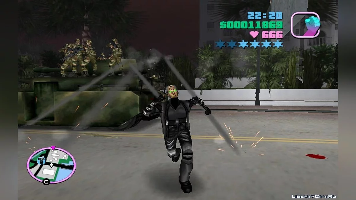 Танки с солдатами наверху, патрулирующие городские дороги (VC) 2.3 / GTA Vice City