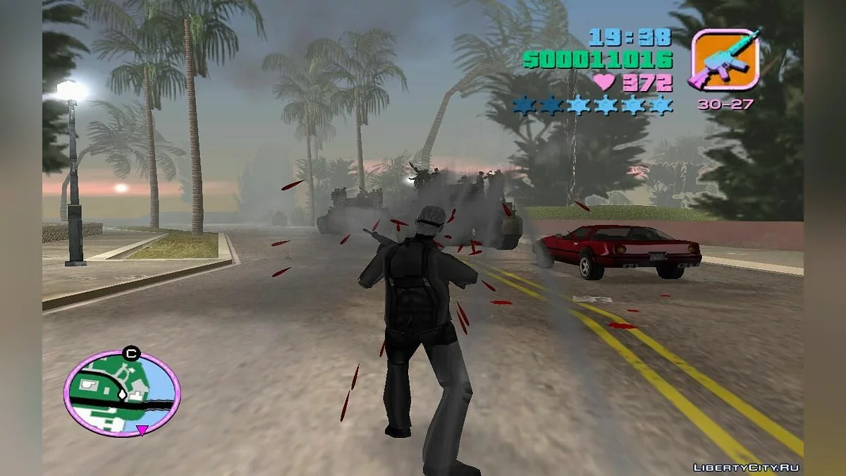 Танки с солдатами наверху, патрулирующие городские дороги (VC) 2.3 / GTA Vice City
