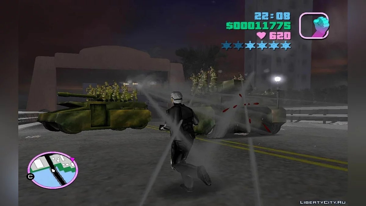 Танки с солдатами наверху, патрулирующие городские дороги (VC) 2.3 / GTA Vice City