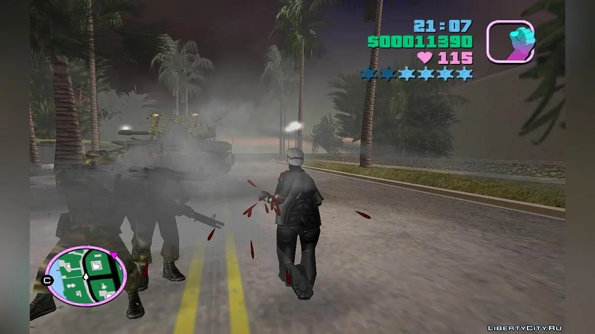 Танки с солдатами наверху, патрулирующие городские дороги (VC) 2.3 / GTA Vice City