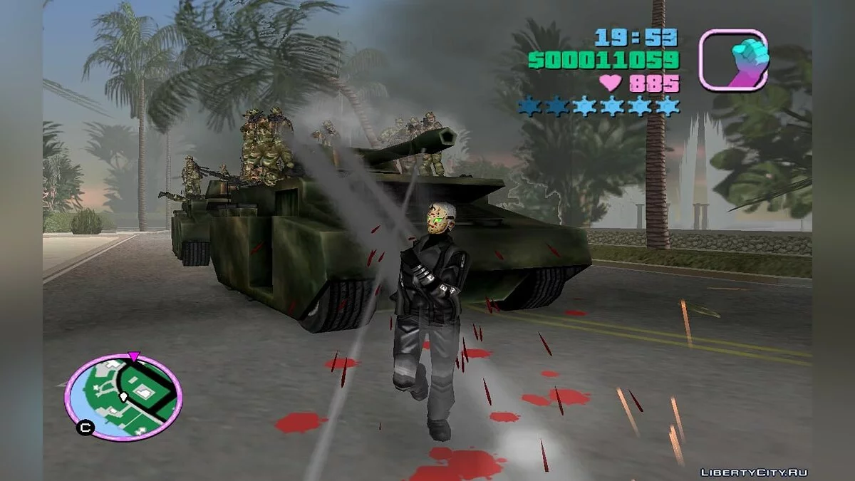 Танки с солдатами наверху, патрулирующие городские дороги (VC) 2.3 / GTA Vice City