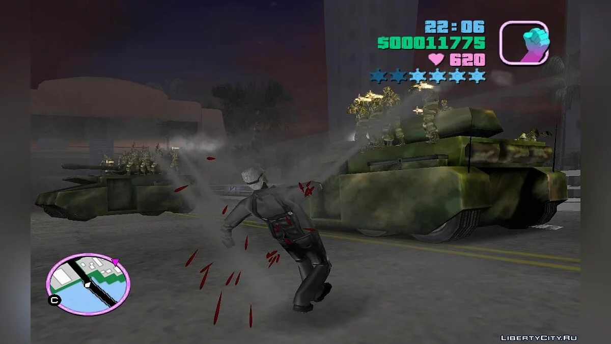Танки с солдатами наверху, патрулирующие городские дороги (VC) 2.3 / GTA Vice City