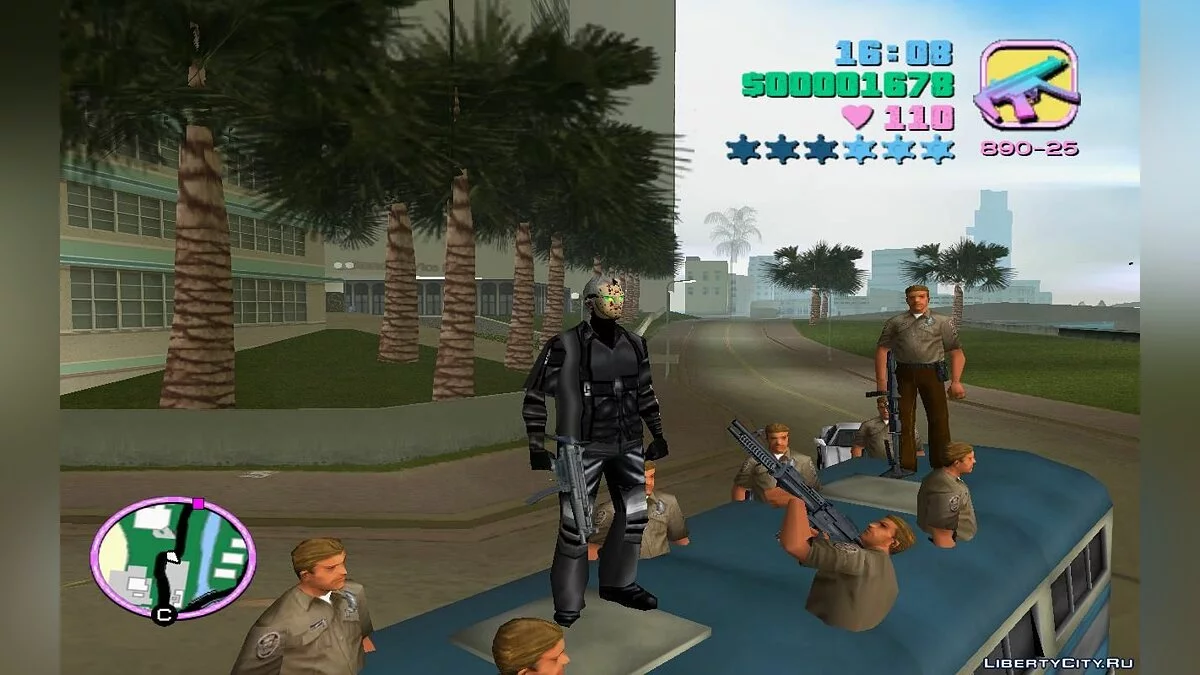 Тюремные автобусы, перевозящие заключённых с патрульными внутри (VC) 2.0 / GTA Vice City