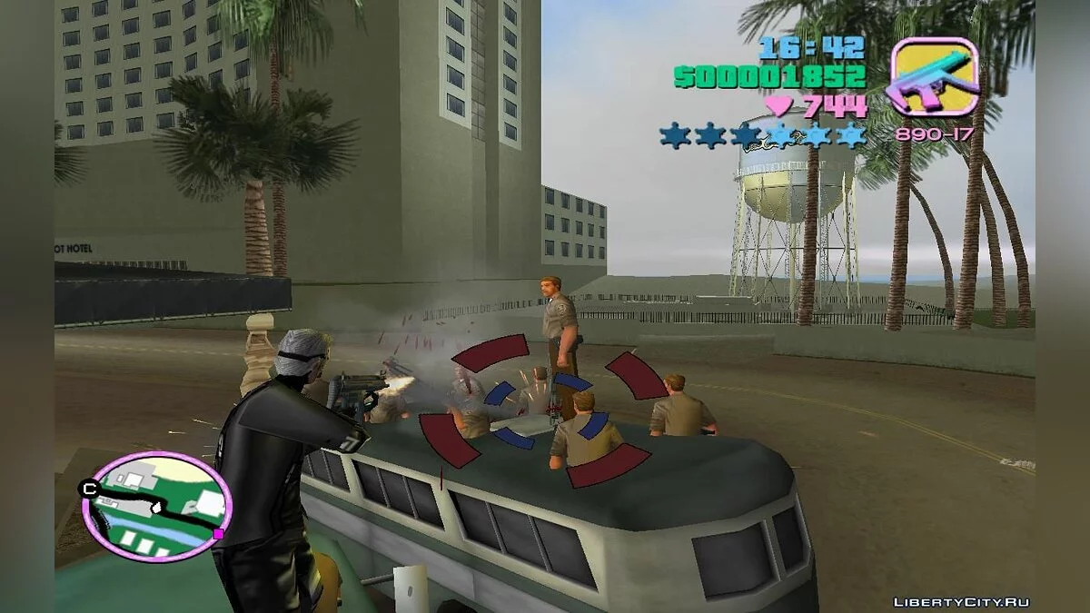 Тюремные автобусы, перевозящие заключённых с патрульными внутри (VC) 2.0 / GTA Vice City