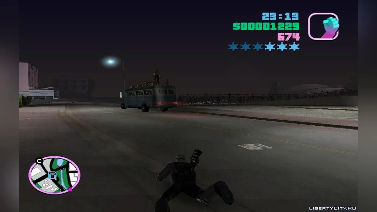 Тюремные автобусы, перевозящие заключённых с патрульными внутри (VC) 2.0 / GTA Vice City