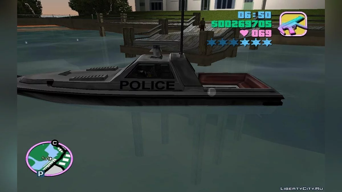 Угон бронированного катера \"Хищник\" с пристани (VC) 1.2 / GTA Vice City