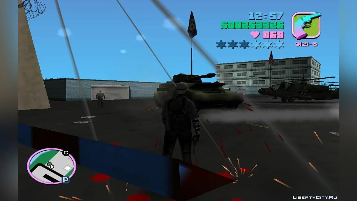 Угон бронированного Хантера и танка с военной базы (VC) 1.2 / GTA Vice City