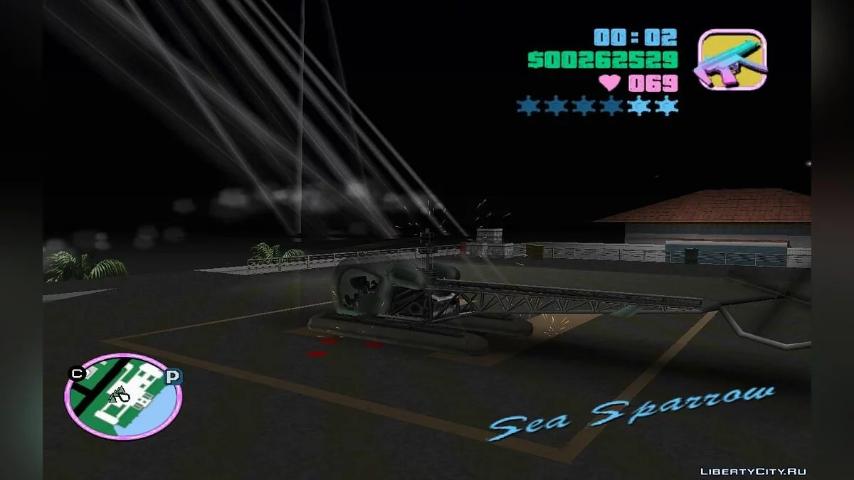Угон бронированного Морского воробья с крыши особняка Диаза (VC) 1.2 / GTA Vice City