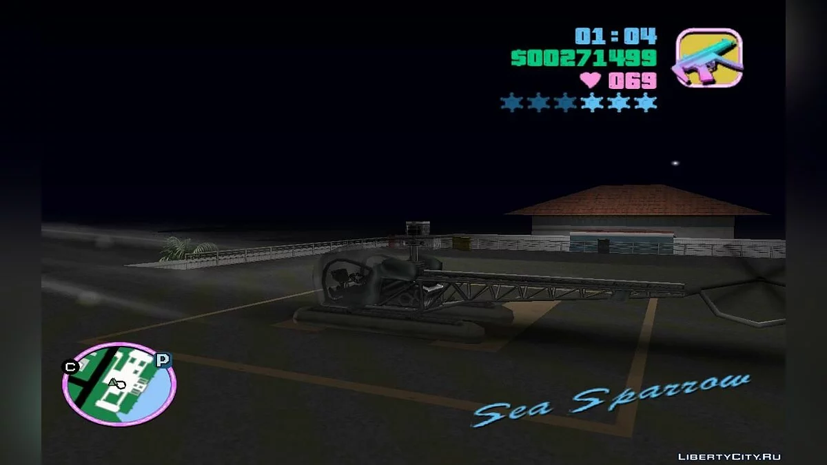 Угон бронированного Морского воробья с крыши особняка Диаза (VC) 1.2 / GTA Vice City