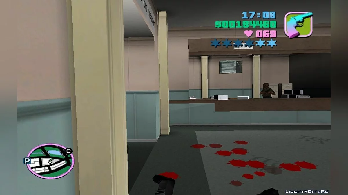 Угон бронированного вертолёта с крыши полицейского участка (VC) 1.2 / GTA Vice City