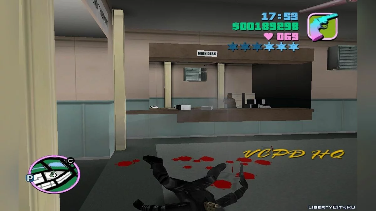 Угон бронированного вертолёта с крыши полицейского участка (VC) 1.2 / GTA Vice City