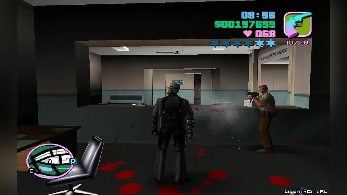 Угон бронированного вертолёта с крыши полицейского участка (VC) 1.2 / GTA Vice City