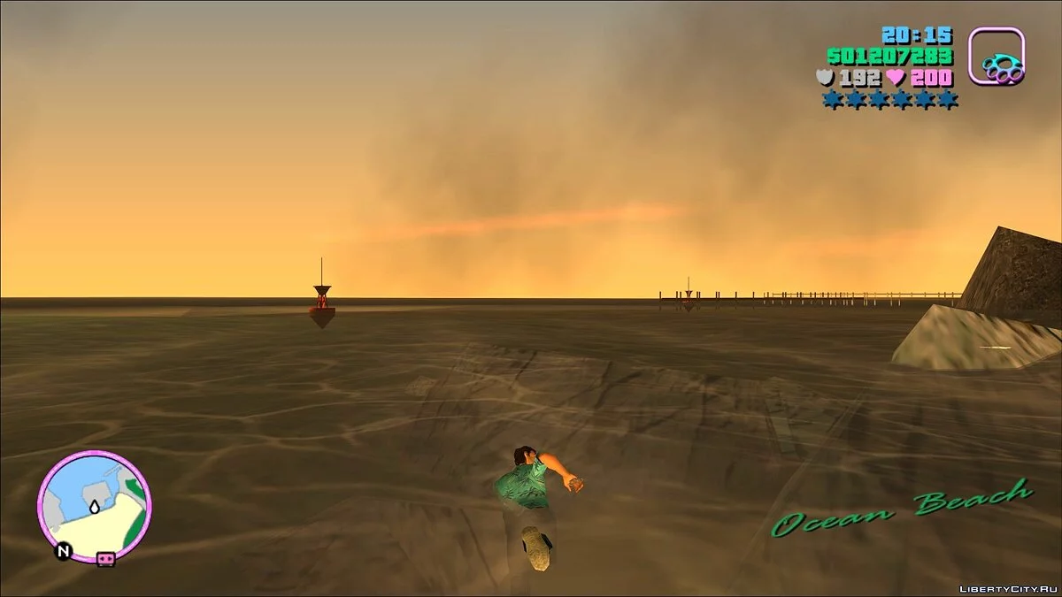 Возможность плавать в GTA Vice City (Оригинальные анимации бега) / GTA Vice City