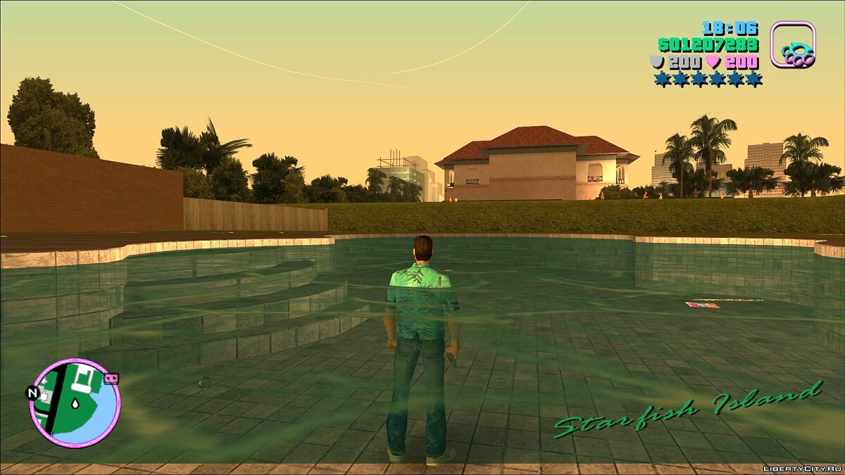 Скачать Возможность плавать в GTA Vice City (Оригинальные анимации бега)  для GTA Vice City