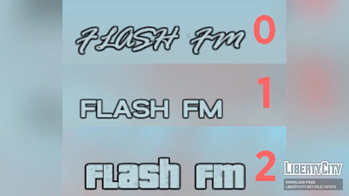 Смена шрифта названия радиостанций / GTA Vice City