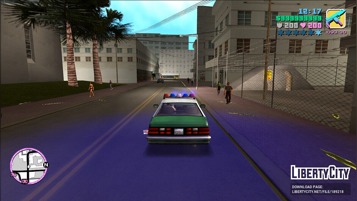 Скачать Звезда розыска за езду с мигалкой для GTA Vice City