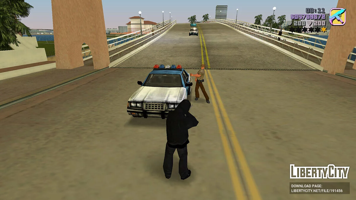 Водители реагируют на оружие / GTA Vice City