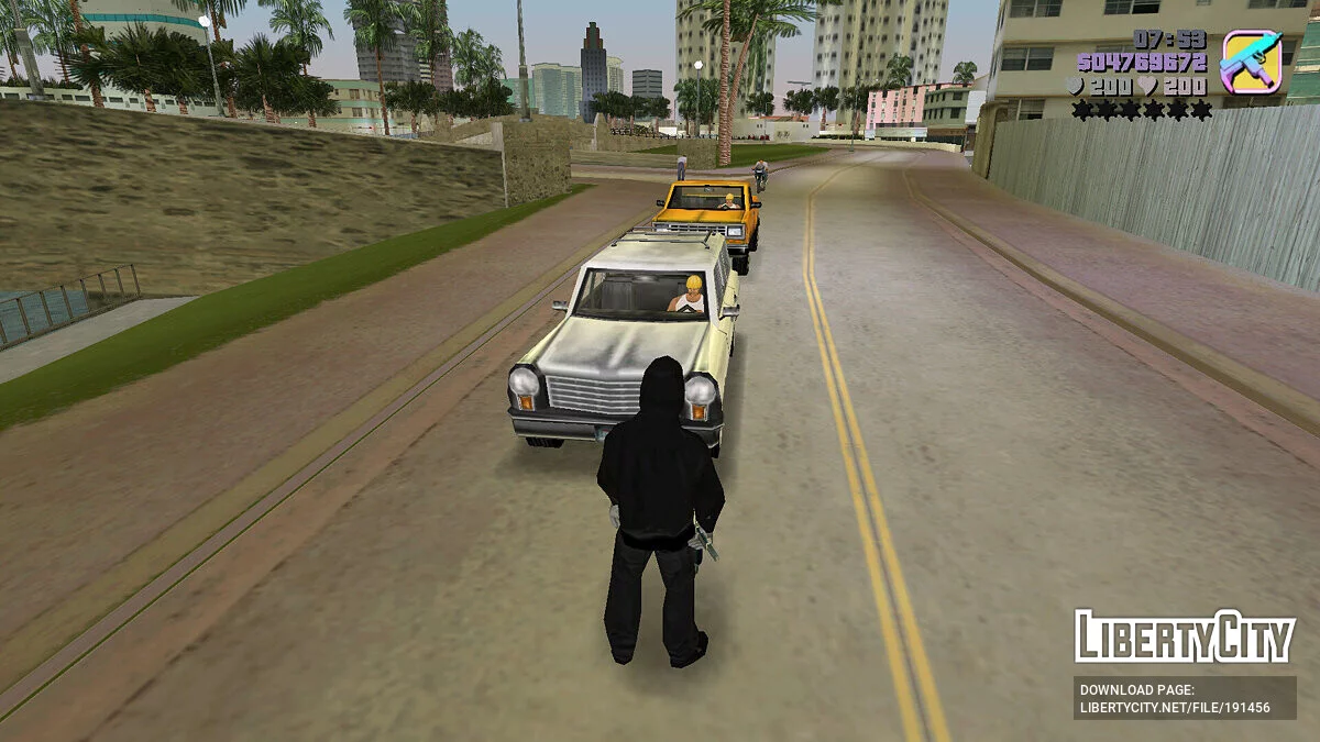 Водители реагируют на оружие / GTA Vice City