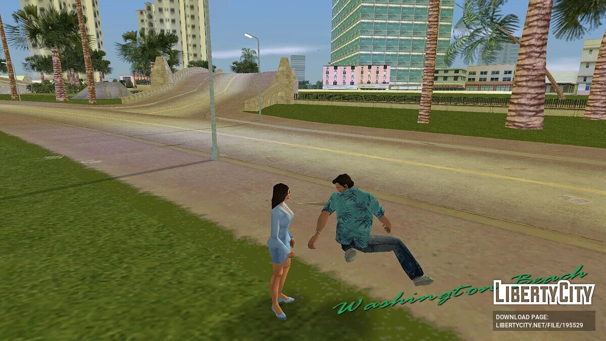 Откинуть пешехода ударом / GTA Vice City